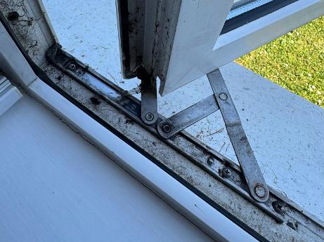 Window Hinge Repairs before